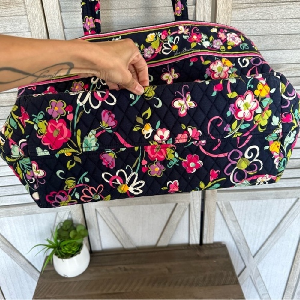 Vera Bradley "Ribbons" Retired Floral Grand Tote Bag - Multicolor - Picture 9 of 13